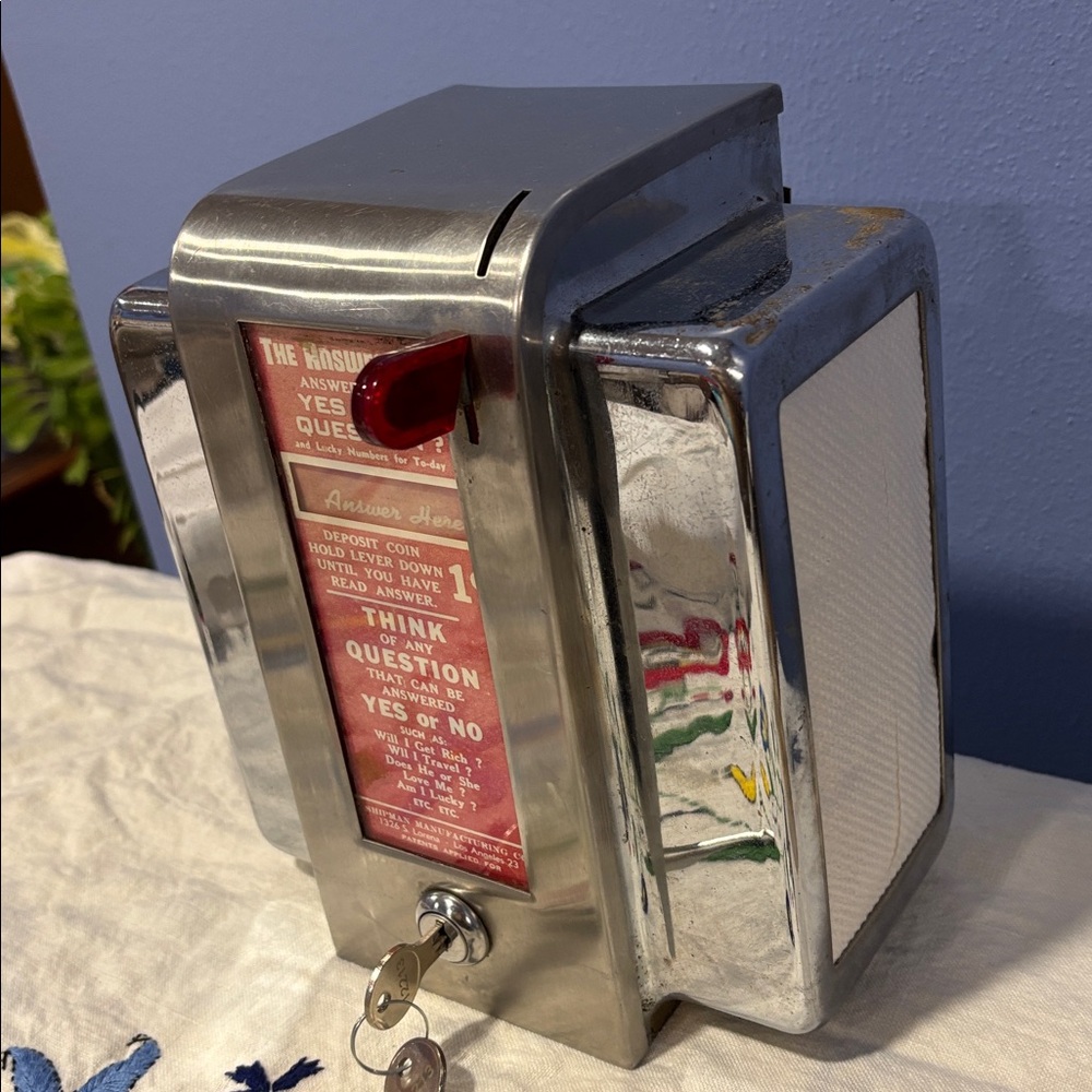 Vintage Retro “The Answer Box” Napkin Holder - Picture 3 of 14